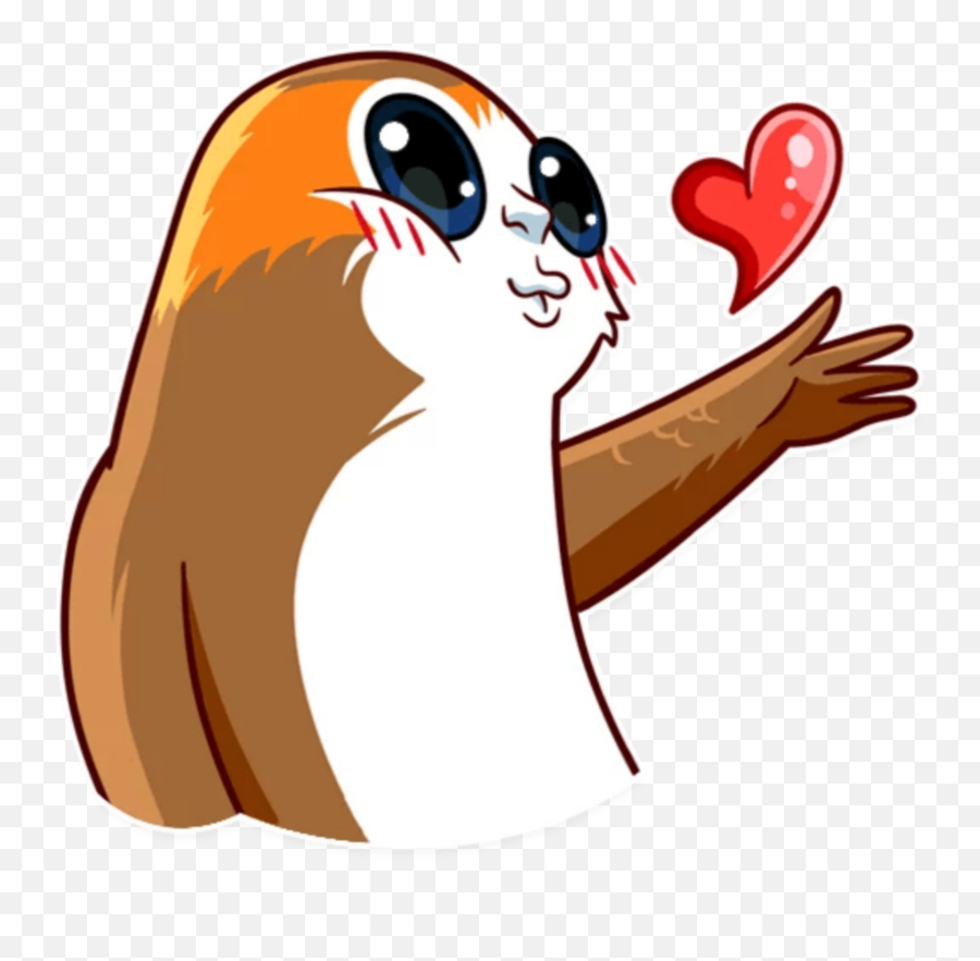 Picsart Porg Porgs Starwars Sticker - Happy Emoji,Porg Emoji