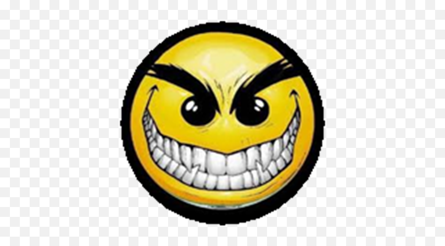 Evil Happy Face - Roblox Face Scary Emoji,Classic Emoticon Faces