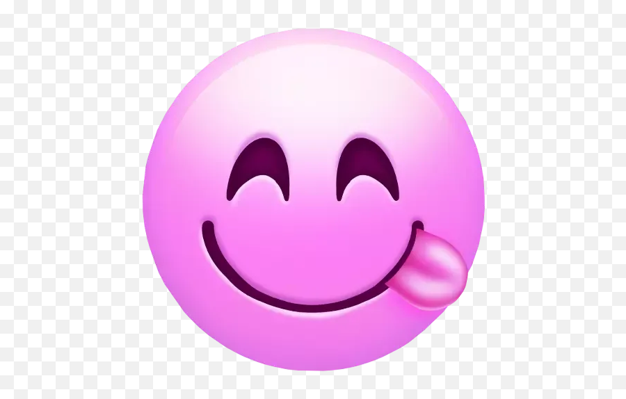 Pink Emoji Stickers For Whatsapp - Happy,Emoticon Purple Cow