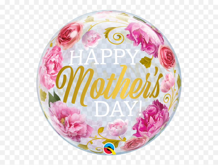 Mothers Day Peonies Flowers Bubbles - Mothers Day Bubble Balloon Emoji,Mother's Day Emoji