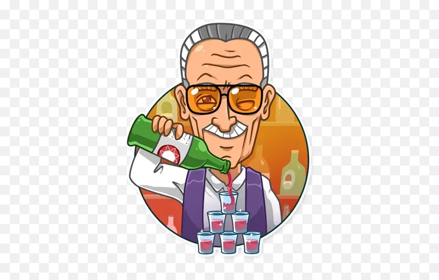 Stan Lee Sticker Pack - Stickers Cloud Emoji,Stan Twitter Emojis