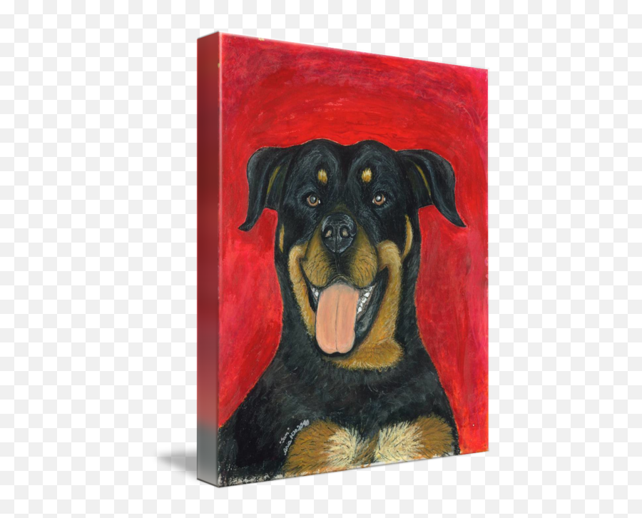 Sam Samanta Rottweiler Dog Portrait By Ania M Milo Emoji,Cat Amd Dog Emotions Inside Out