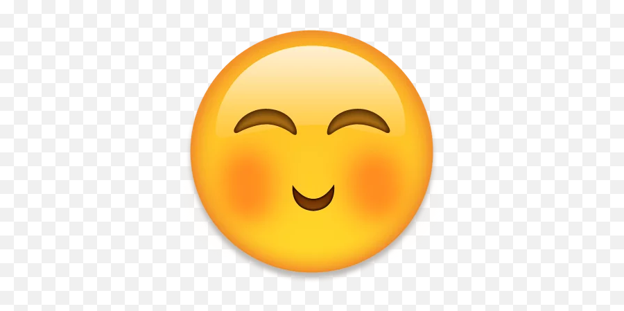 Telegram Sticker From Emoji Pack,Happy Blush Face Emoji