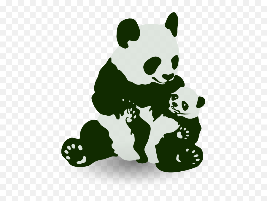 Panda Clipart Endangered Animal Panda - Clipart Panda And Baby Panda Emoji,Wwf Endangered Emoji