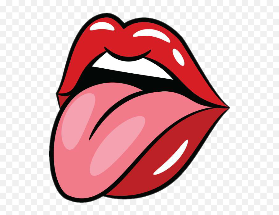 Tongue Emoji Png - Lips With Tongue Clipart,Ghost Emoji Pillows