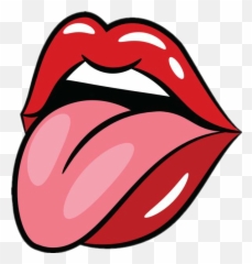 Tongue Emoji Png - Lips With Tongue Clipart,Ghost Emoji Pillows
