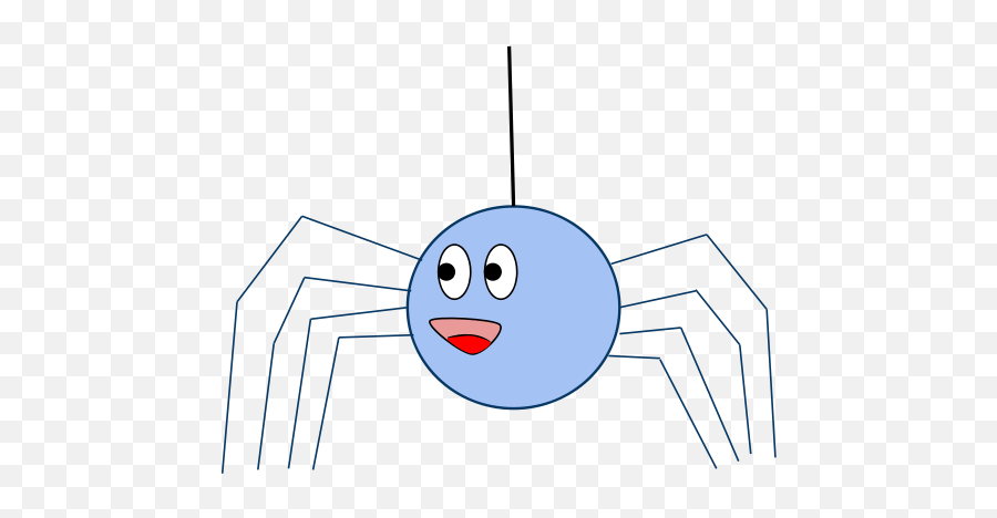 Web Site - Blue Cartoon Spider Emoji,Spider Emoticon