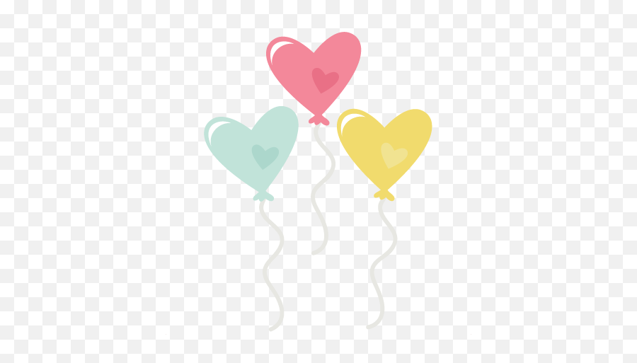 Heart Balloons Svg Files For Scrapbooking Cardmaking Heart - Heart Balloon Png Cute Emoji,Diy Emoji Heart Balloons