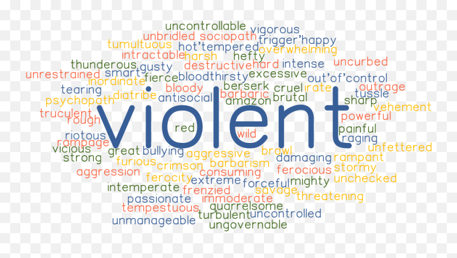 Violent Synonyms And Related Words What Is Another Word - Dot Emoji,Emotions Uncontrollable Mtbi