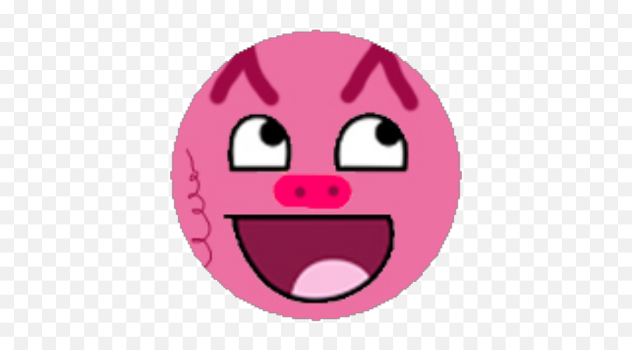 Pig - Happy Transparent Star Emoji,All Pig Android Emoticons