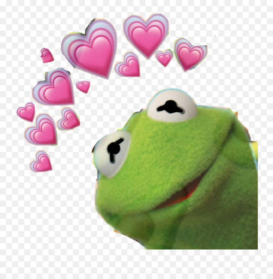 Frog Sends You His Image - Girly Emoji,Kermit Heart Emojis