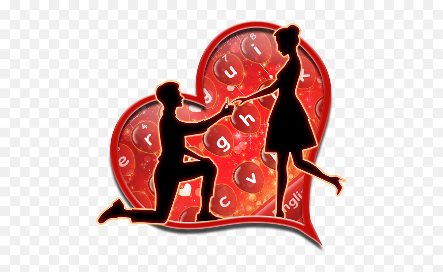 Romantic Couple Love Keyboard Theme - Romantic Keyboard Theme Emoji,Emoji Movie Box Office Mojo