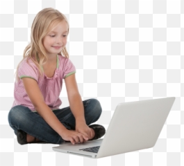 Beast Academy - Kid Girl Using Laptop Png Emoji,Aops School House Emojis