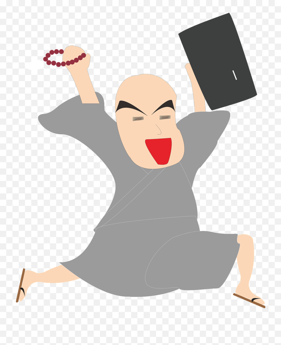 Monk Happy Book - Bhikkhu Emoji,Bouddhism God Of Emotions