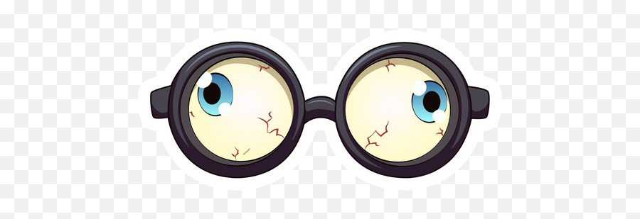 Funny Eyes Glasses Sticker - Sticker Mania Glasses With Sticker Eyes Emoji,Gucci Emoji