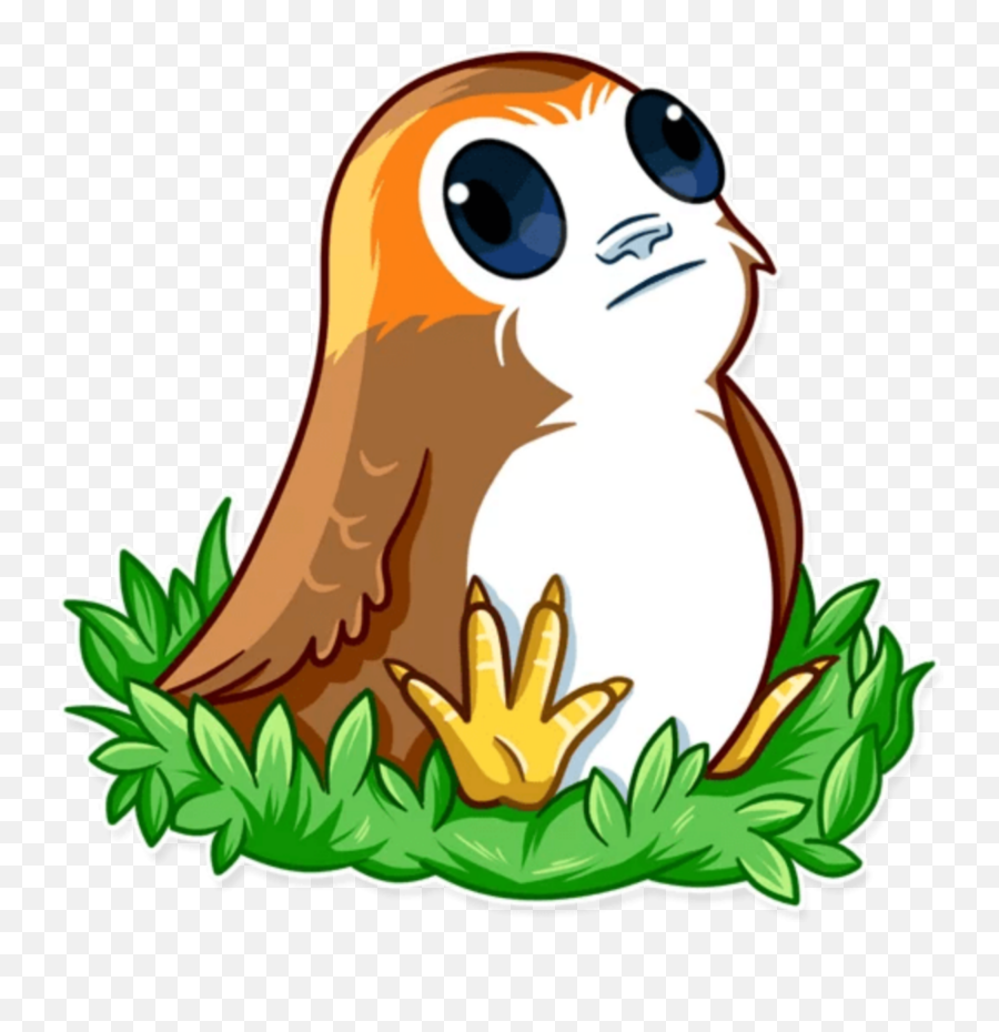 Picsart Porg Porgs Starwars Sticker - Porg Clipart Emoji,Porg Emoji