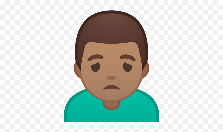 U200d Man Frowning Medium Skin Tone Emoji - Person Frowning Emoji,Emoji Triste