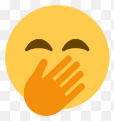 Emoji Remix On Twitter Hand Over Mouth Laughing - Happy,Lauging Emoji