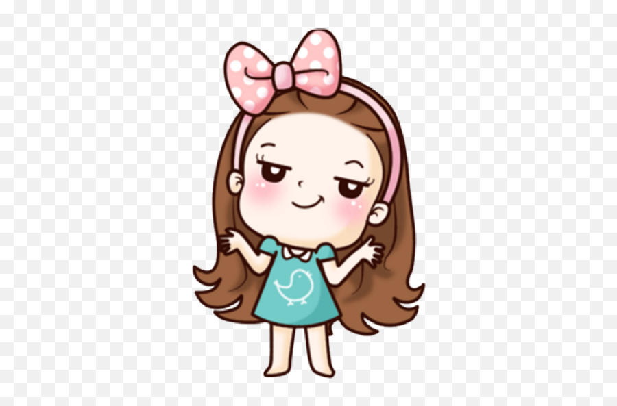 Sticker Maker - Tangmo Cute Girl Emoji,Girly Girl Emojis