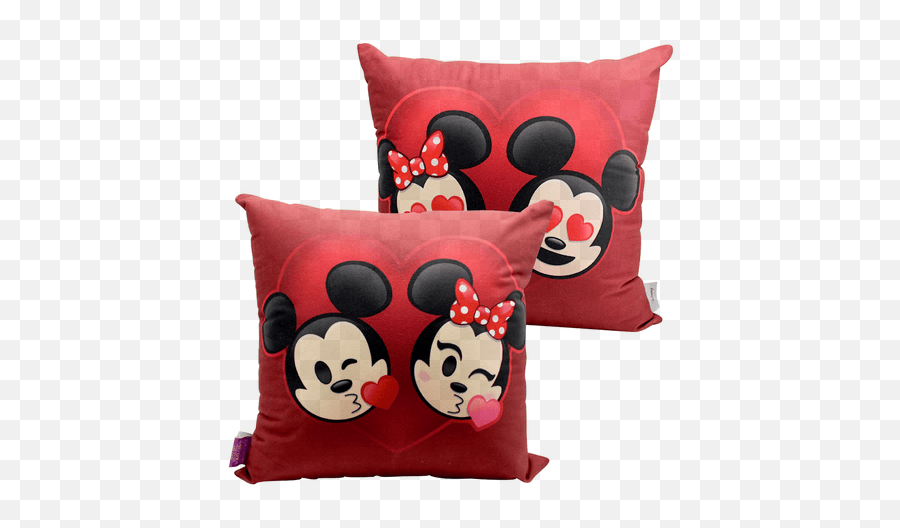 Almofada Fibra Veludo 40x40cm Mickey Minnie Emoji - Lojasdream,Nminnie Emoji