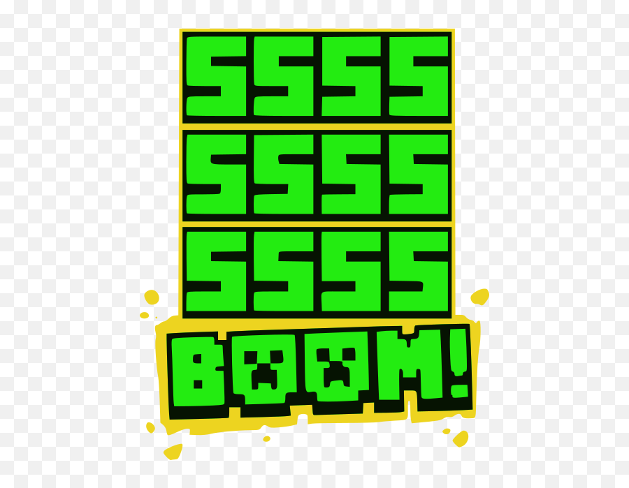 Minecraft Creeper Ssssss Boom Clipart - Full Size Clipart Emoji,Creeper In Emojis