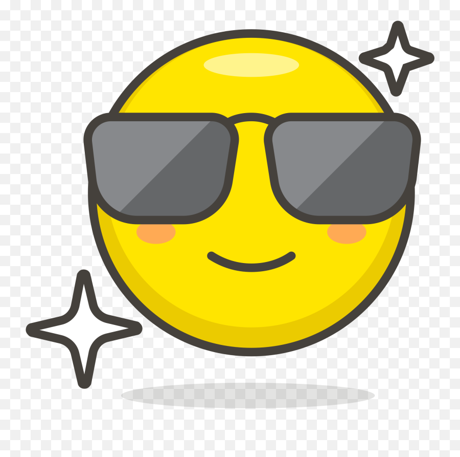 Smiling Face With Sunglasses Free Icon Of 780 Free Vector - Attitude Smiley Png Emoji,Putting On Glasses Emoji