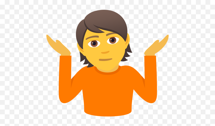 Emoji Person Shrugging Their - Shrugging Shoulders Emoji,Shrug Emoji