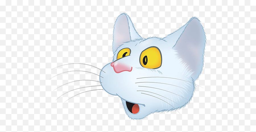 White Cat Emoji By Yann Le Roux - Soft,White Cat Emoji