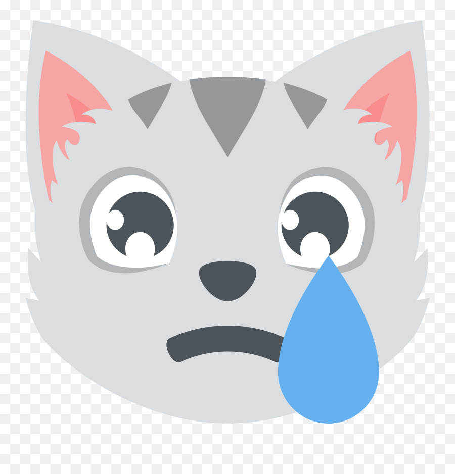 Crying Face - Sad Face Cat Emoji,Sad Cat Emoji