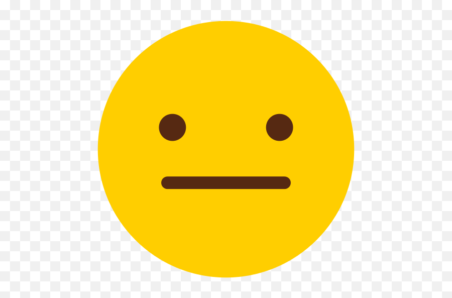 Emoticons Icon Myiconfinder - Straight Faced Emoji,Nervous Smile Emoji