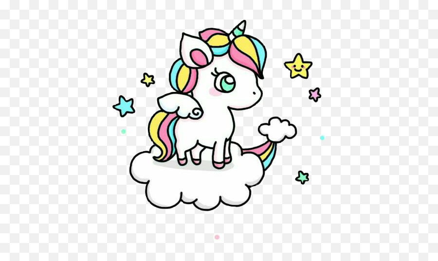 Cute Unicron Pastels Sticker - Unicorn Cute Emoji,Unicron Emoji