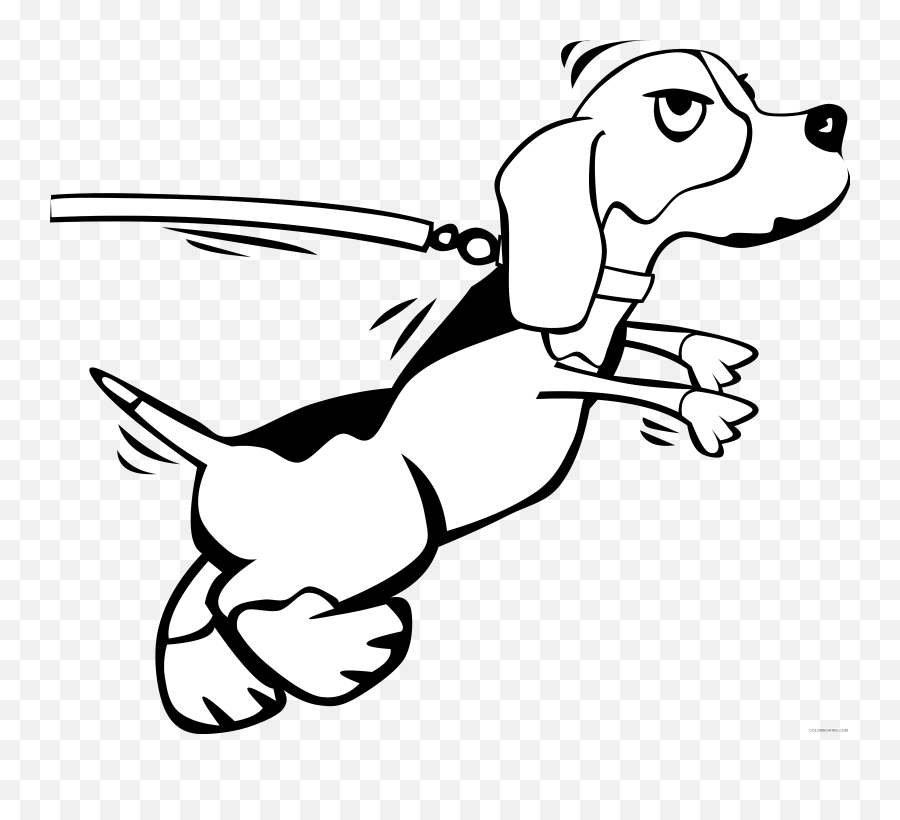 Free Black And White Hot Dog Download Free Clip Art Free - Dog On Leash Clipart Black And White Emoji,Dog Emoji Drawing