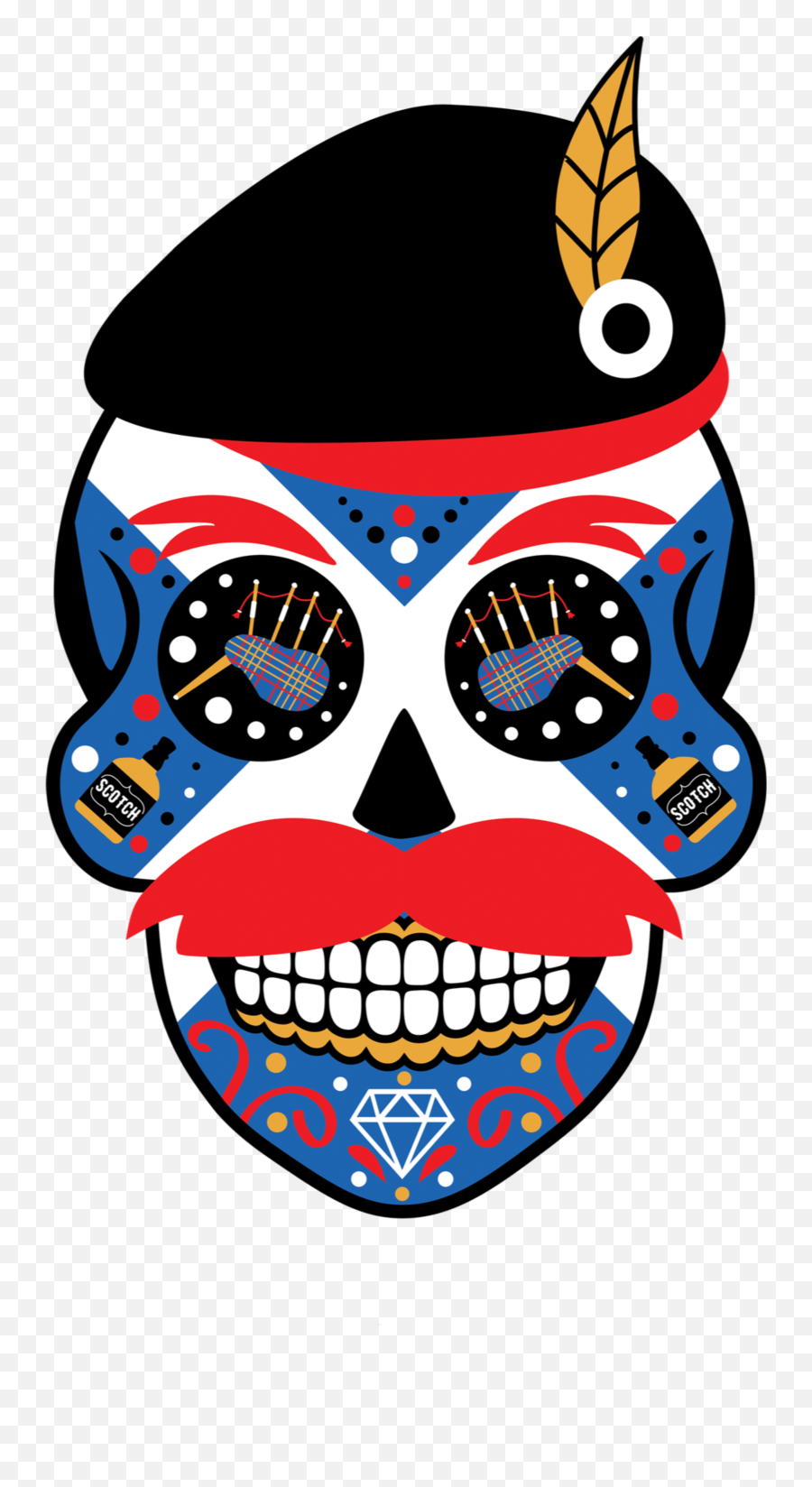Skull Flag Sugar Skull Flags - Sugar Skull Flags Emoji,Bagpipes Emoji