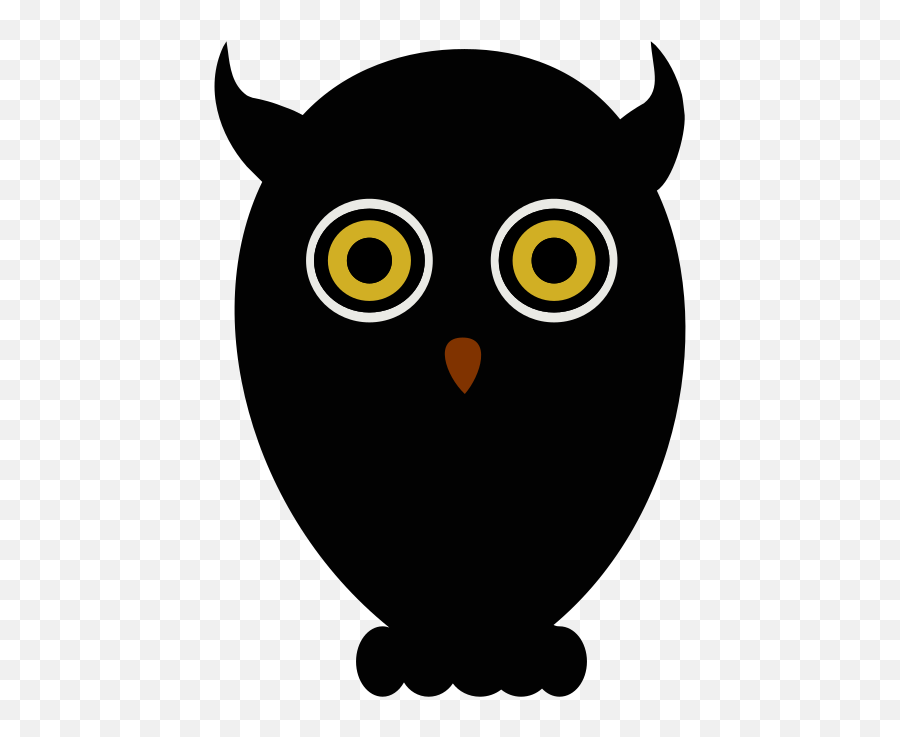 Black Owl Clipart Free Svg File - Svgheartcom Dot Emoji,Man And Turkey Leg Emoji