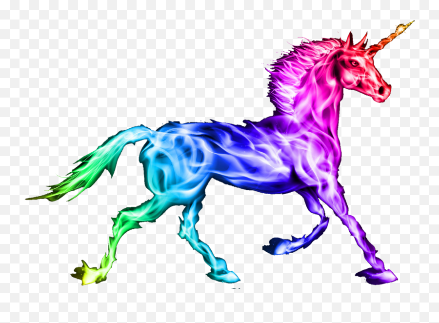 Fire Clipart Unicorn Fire Unicorn - Unicorn Fire Emoji,Unicorn Emoticon With Rainbow