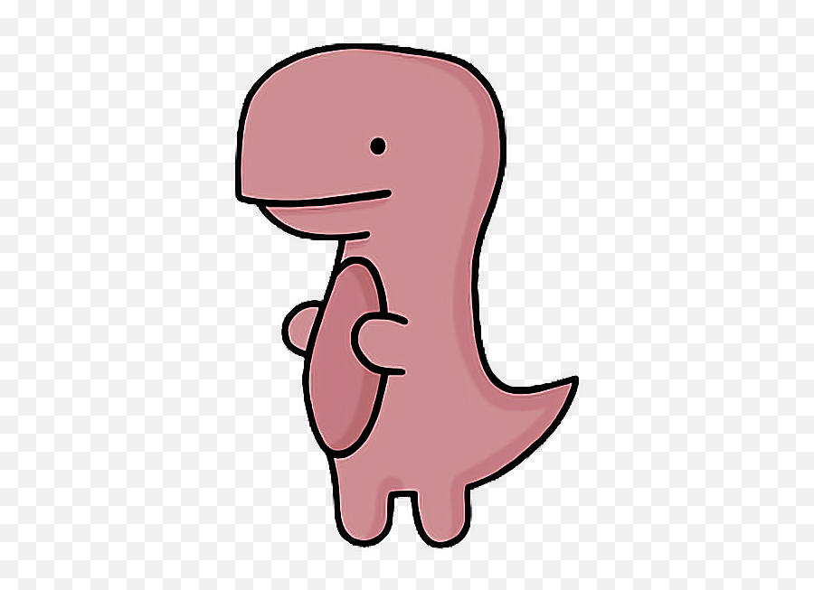Cute Kawaii Dinosaur Pink Sticker By David Belmonte - Tea Rex Sticker Emoji,Dinosaur Smiley Face Emoticon