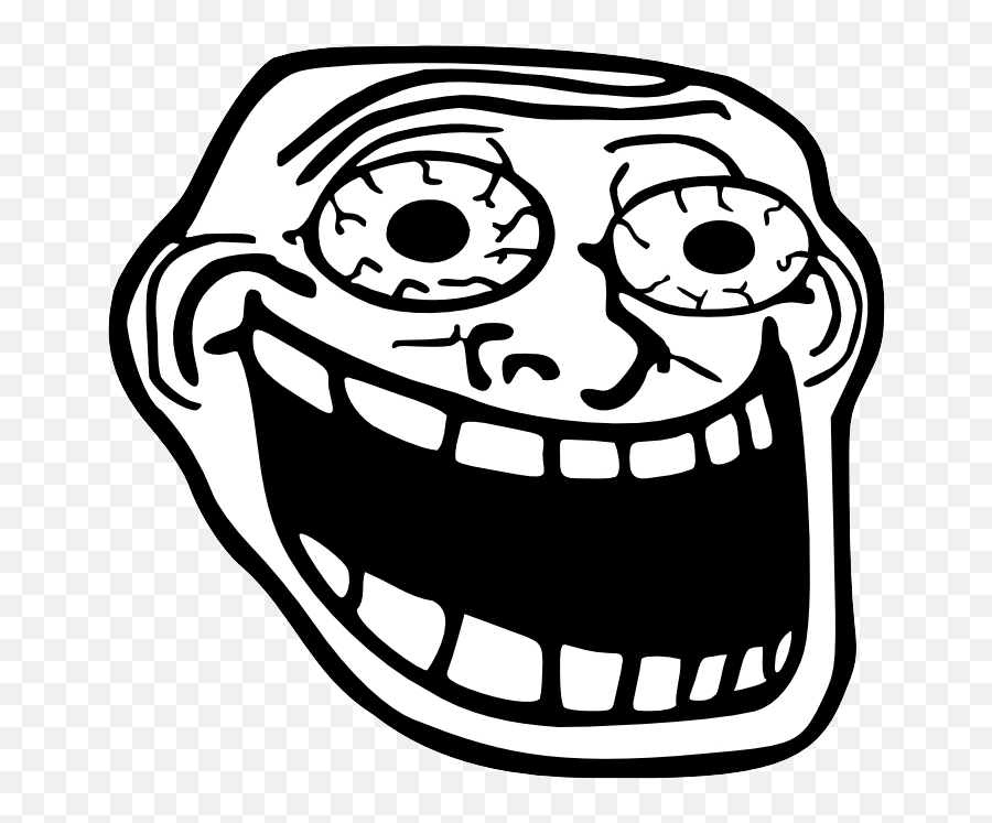 Trollface Troll Face Troll Faces Png - Excited Troll Face Png Emoji,Photographs Depicting Emotions, Without Faces