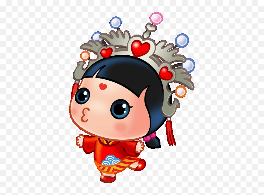 Sticker Gif - Fictional Character Emoji,Asian Character Emoticons