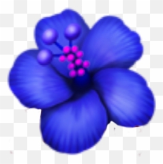 Blueflower Emoji Sticker - Hibiscus Flower Emoji Png,Hibiscus Emoji