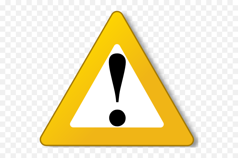 Caution Triangle Symbol Png - Gul Trekant Med Utropstegn Emoji,Exclamation Point Triangle Emoticon