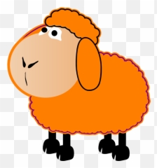 Crazy Clipart Sheep Crazy Sheep Transparent Free For - Orange Sheep Clipart Emoji,Black Sheep Emoji
