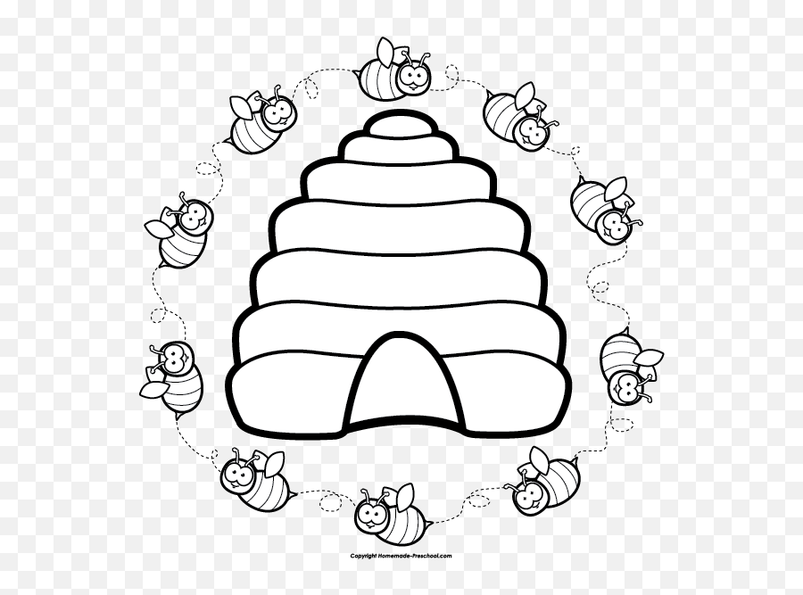 Beehive Clipart Free Images 6 - Clipartix Beehive Clipart Black And White Emoji,Printable Emojis Parts Free Black