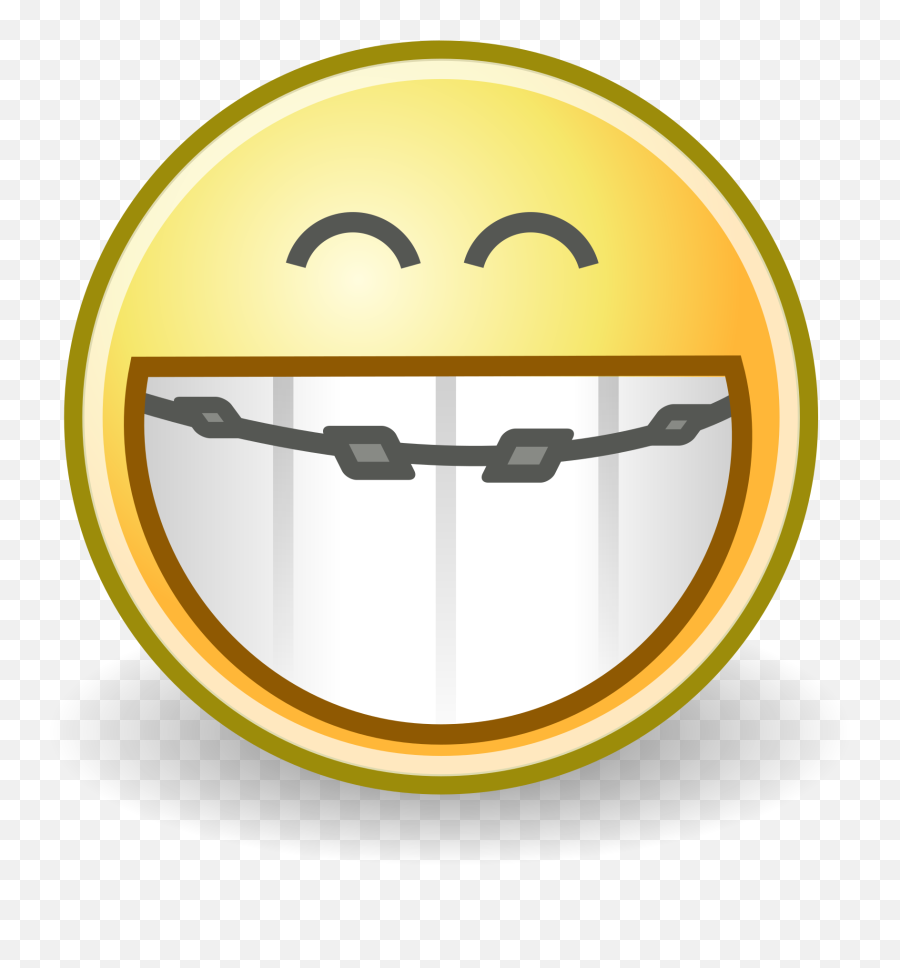 Brace Face Smiley - Smiley Face With Braces Emoji,Good Luck Emoji
