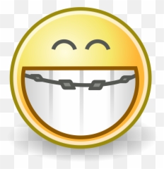 Brace Face Smiley - Smiley Face With Braces Emoji,Good Luck Emoji