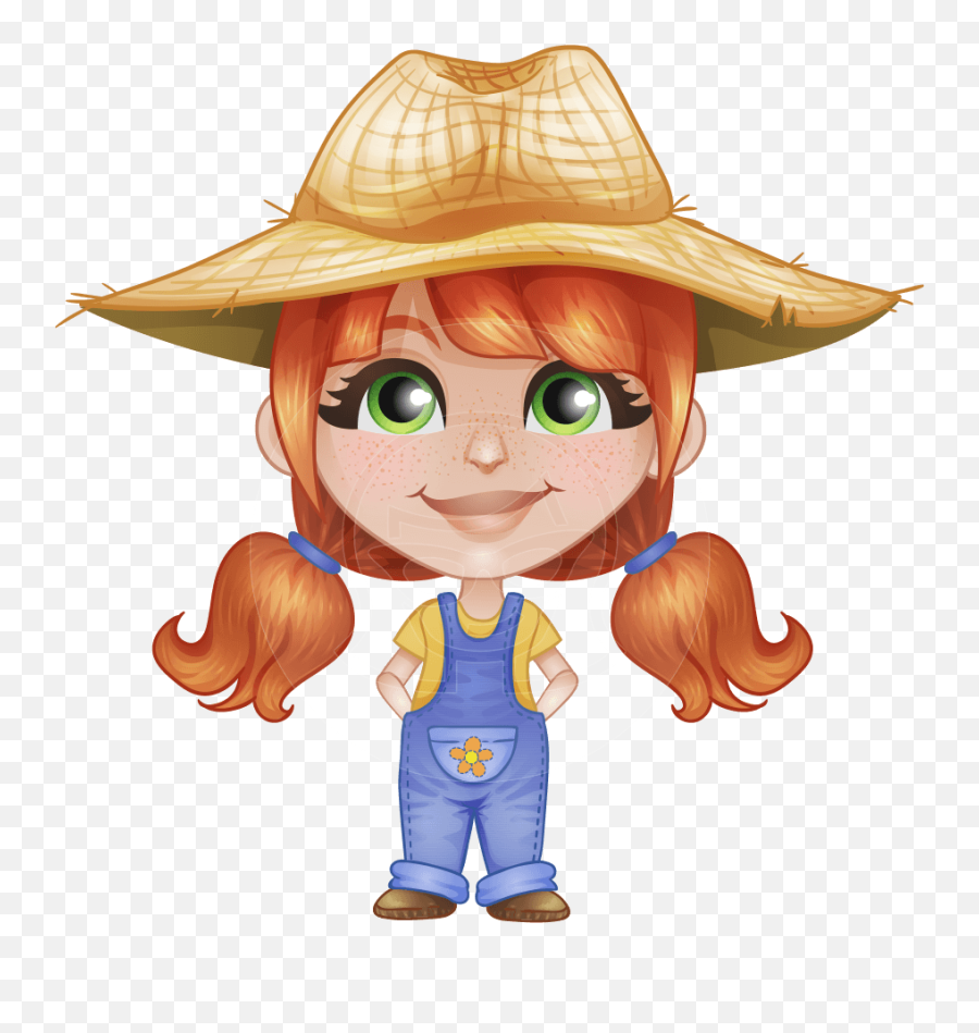 8 Farmer Vector Cartoons Ideas - Farm Girl Clipart Emoji,Farmer Emoji