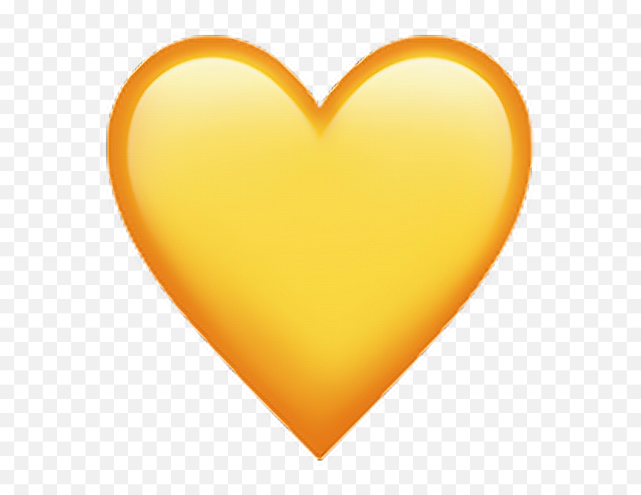 Yellowheartemoji Yellow Heart Sticker By Denielred - Emoji Heart Yellow Png,Heart Emoji Png