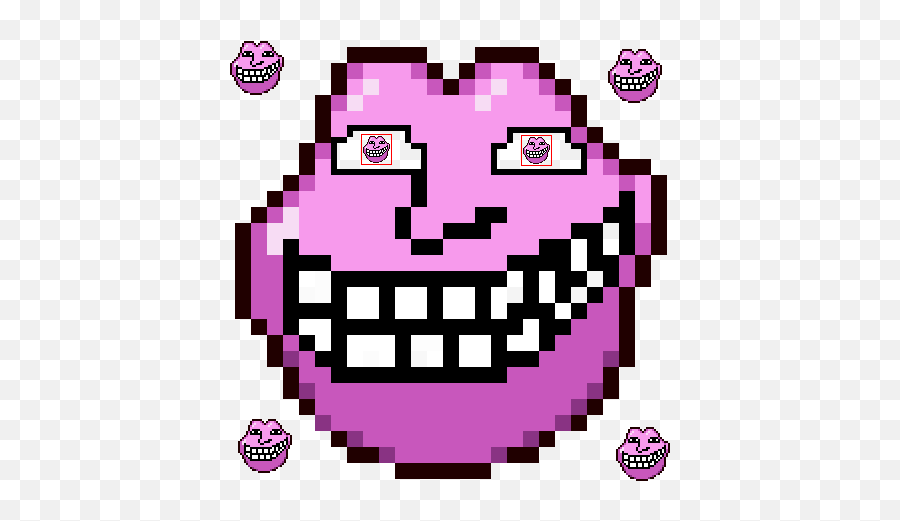 Troll Ditto Emote Face Emote Face Troll - Spider Man Logo Pixel Art Emoji,Troll Face Emoticons