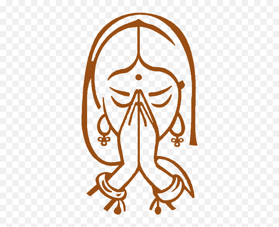 Namaste - Namaste Drawing Emoji,Emoticon Reverencia