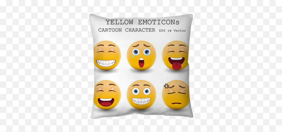 Yellow Emoticon Cartoon Character Eps - Happy Emoji,Cartoon Character Emoticons