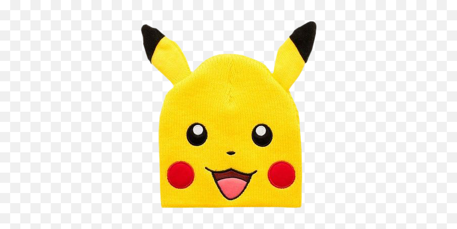 Pokemon - Pikachu Beanie With Ears Pikachu Beanie Hat Emoji,Pikachu Facebook Emoticon